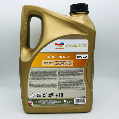 Total Quartz 9000 Energy 0W-30 Advanced Synthetic Engine Oil - 5 Litres