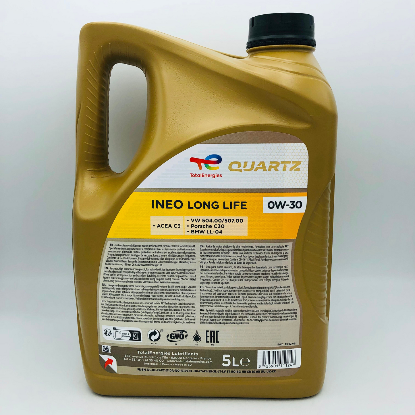 Total Quartz INEO Long Life 0W-30 Synthetic Engine Oil - 5 Litres