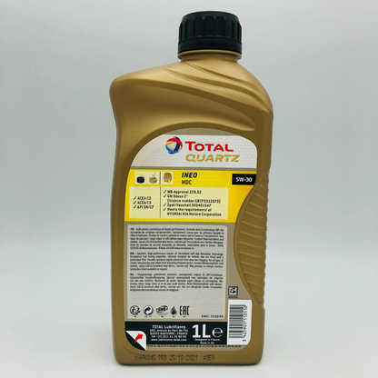 Total Quartz INEO MDC 5W-30 Engine Oil - ACEA C2/C3 API SN/CF - 1 Litre