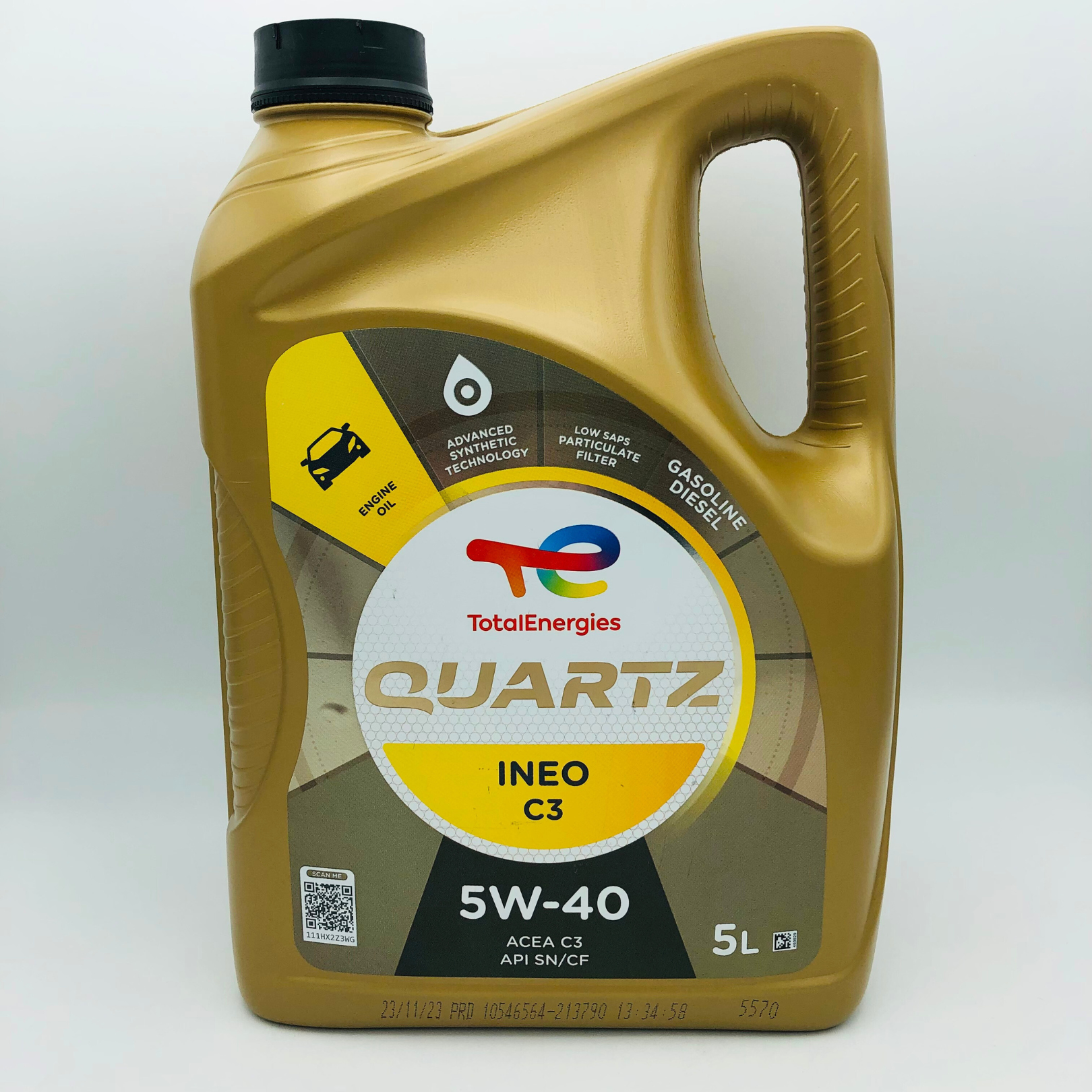 Total Quartz Ineo C3 5W40 5L Front Label