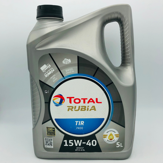 Total Rubia TIR 7400 Mineral Based 15W-40 Diesel Engine Oil - 5 Litres