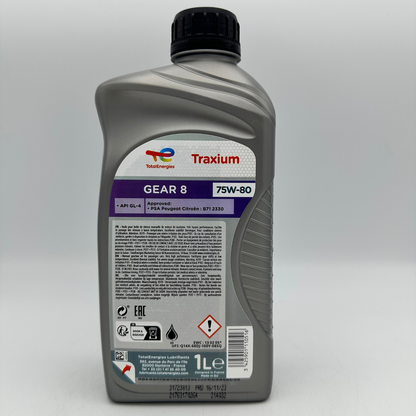 Traxium Gear 8 75w80 Back Label