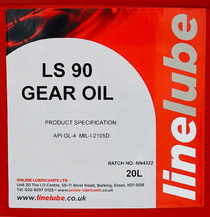 Linelube Heavy Duty Gear Oil Limited Slip LS90 - 20 Litres