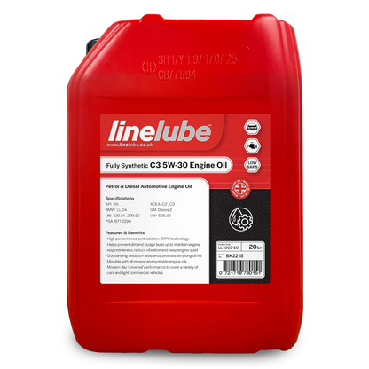 Linelube Fully Synthetic Engine Oil Longlife C3 5W-30 - (20 Litres)