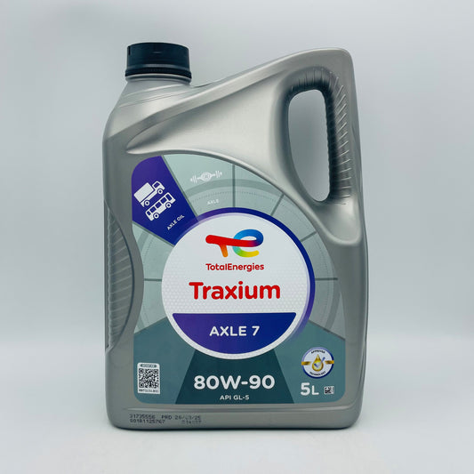 5L TotalEnergies Traxium Axle 7 80W-90 Mineral Gear / Transmission Oil - 5 Litre