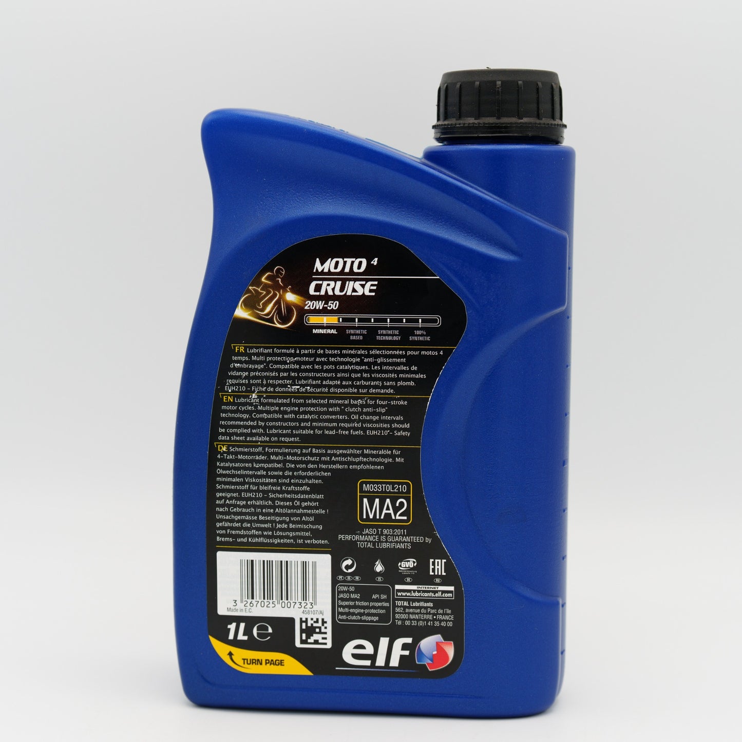 Elf Moto 4 Cruise 20W-50 Mineral 4-Stroke Motorcycle Oil  2 x 1 Litres