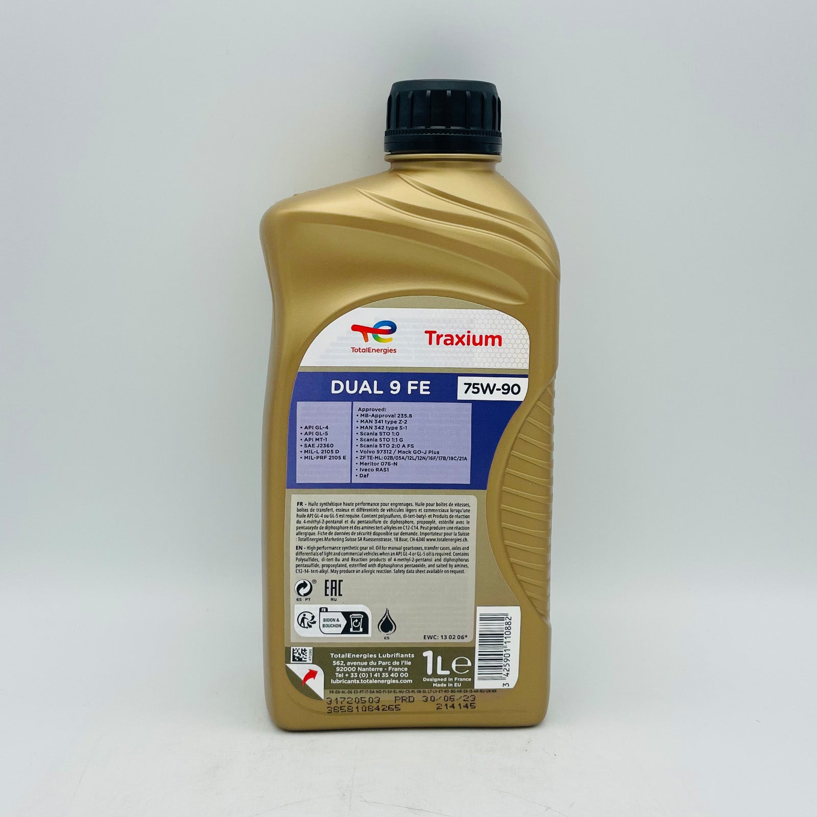 total trax gear 9 fe 75w80 TotalEnergies Traxium Dual 9 FE 75W-90 Fully Synthetic Gear Oil