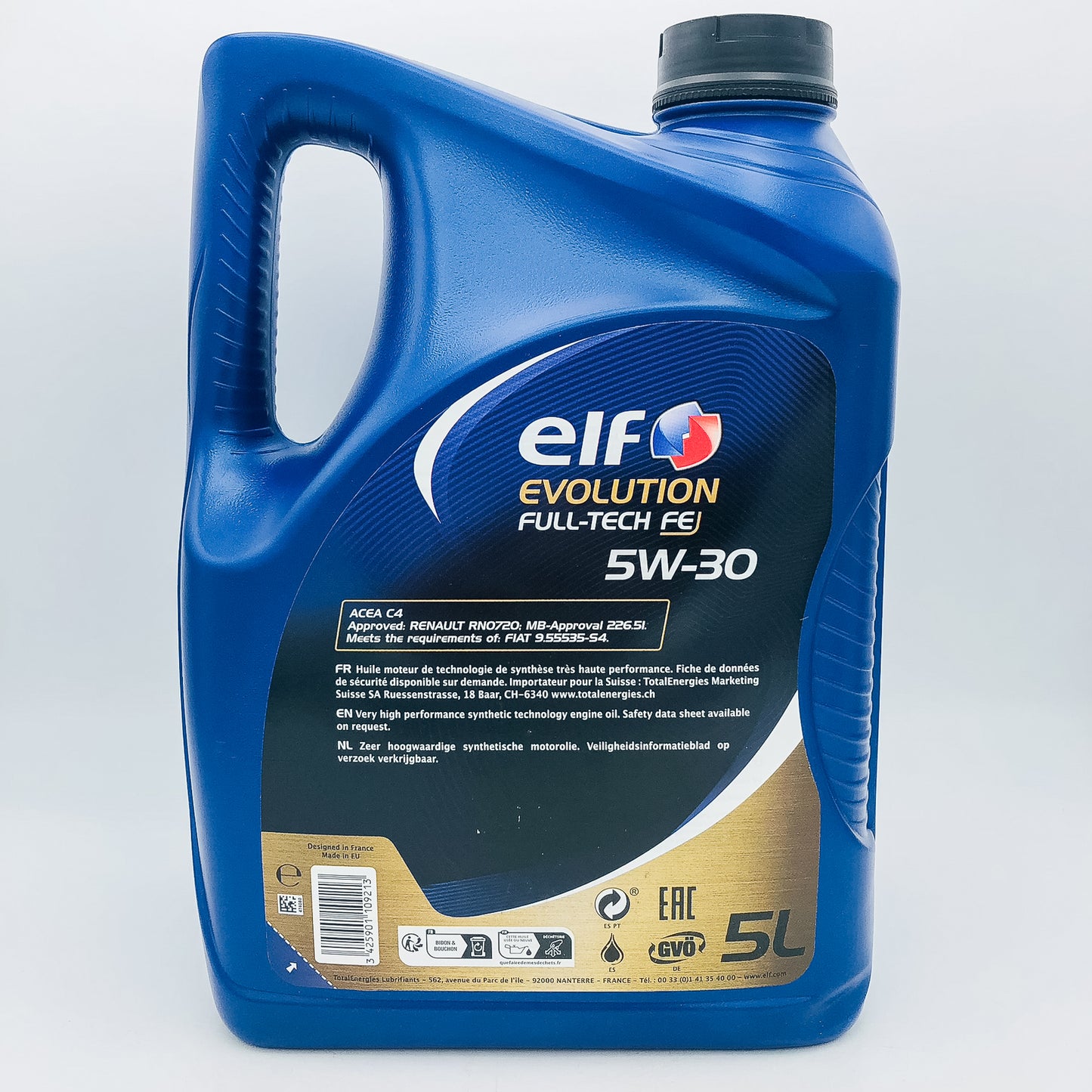 ELF Evolution Full Tech FE 5W-30 Synthetic Engine Oil for Renault - 5 Litres