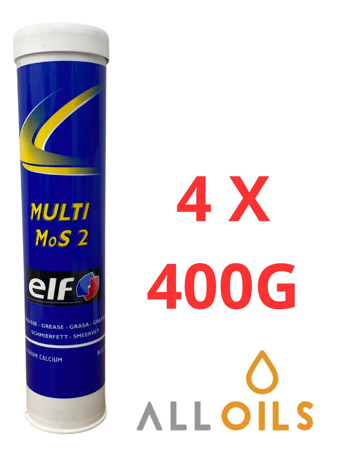 Total ELF Multi MoS 2 EP Lithium Calcium Grease With Molybdenum Disulfide 400G