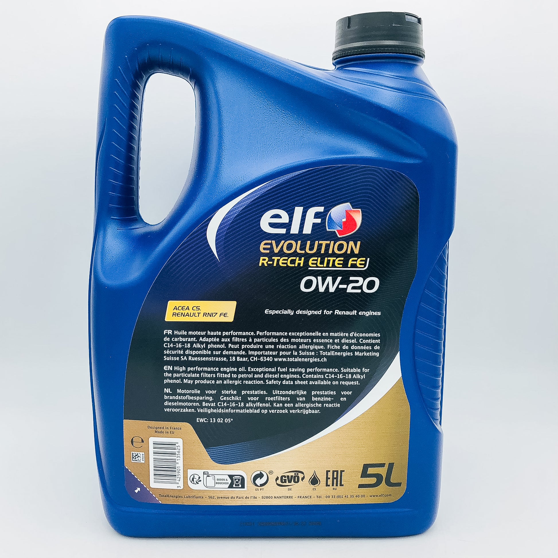 ELF Evolution R-Tech Elite FE 0W-20 RN17 FE Engine Oil - 5 Litre