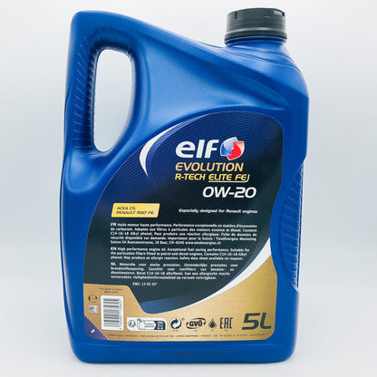 ELF Evolution R-Tech Elite FE 0W-20 RN17 FE Engine Oil - 5 Litre