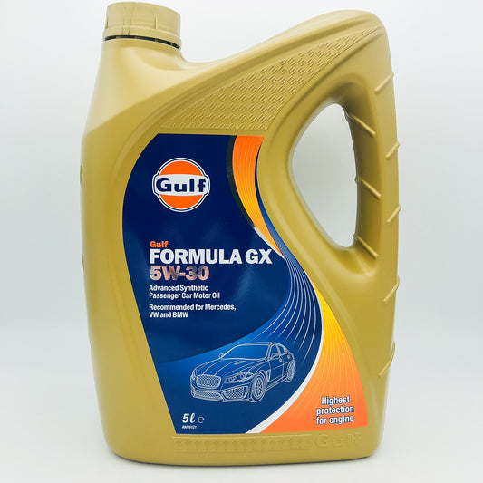 Gulf Formula GX 5W-30 Synthetic Engine Oil for Mercedes, BMW & VW - 5 Litres