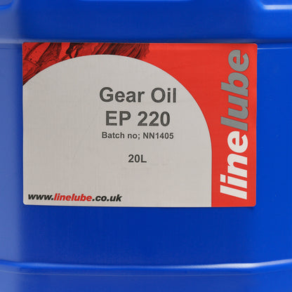 Linelube EP 220 Extreme Pressure Premium Gear Oil - 20 Litres Label