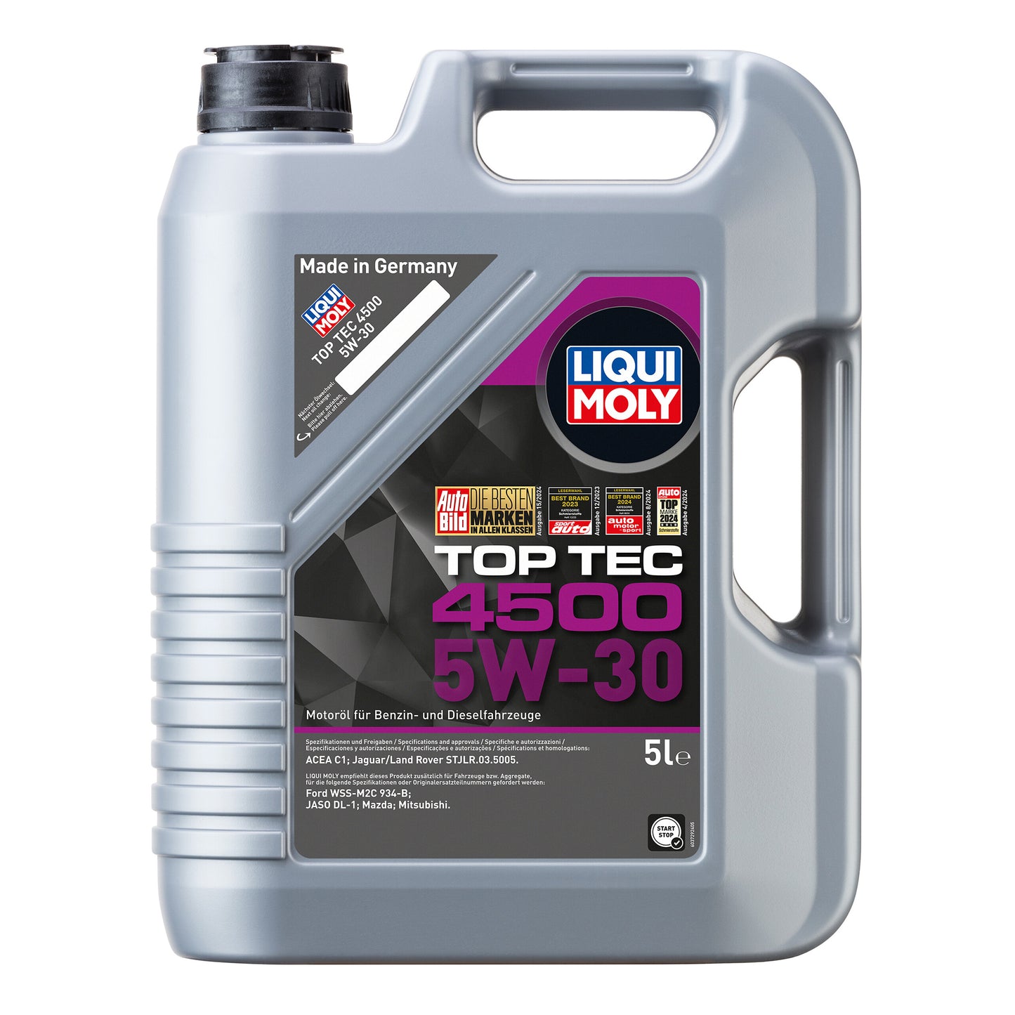 Liqui Moly 2318 Top Tec 4500 5W-30 Engine Oil for JLR, Mazda & Mitsubishi - 5 Litres