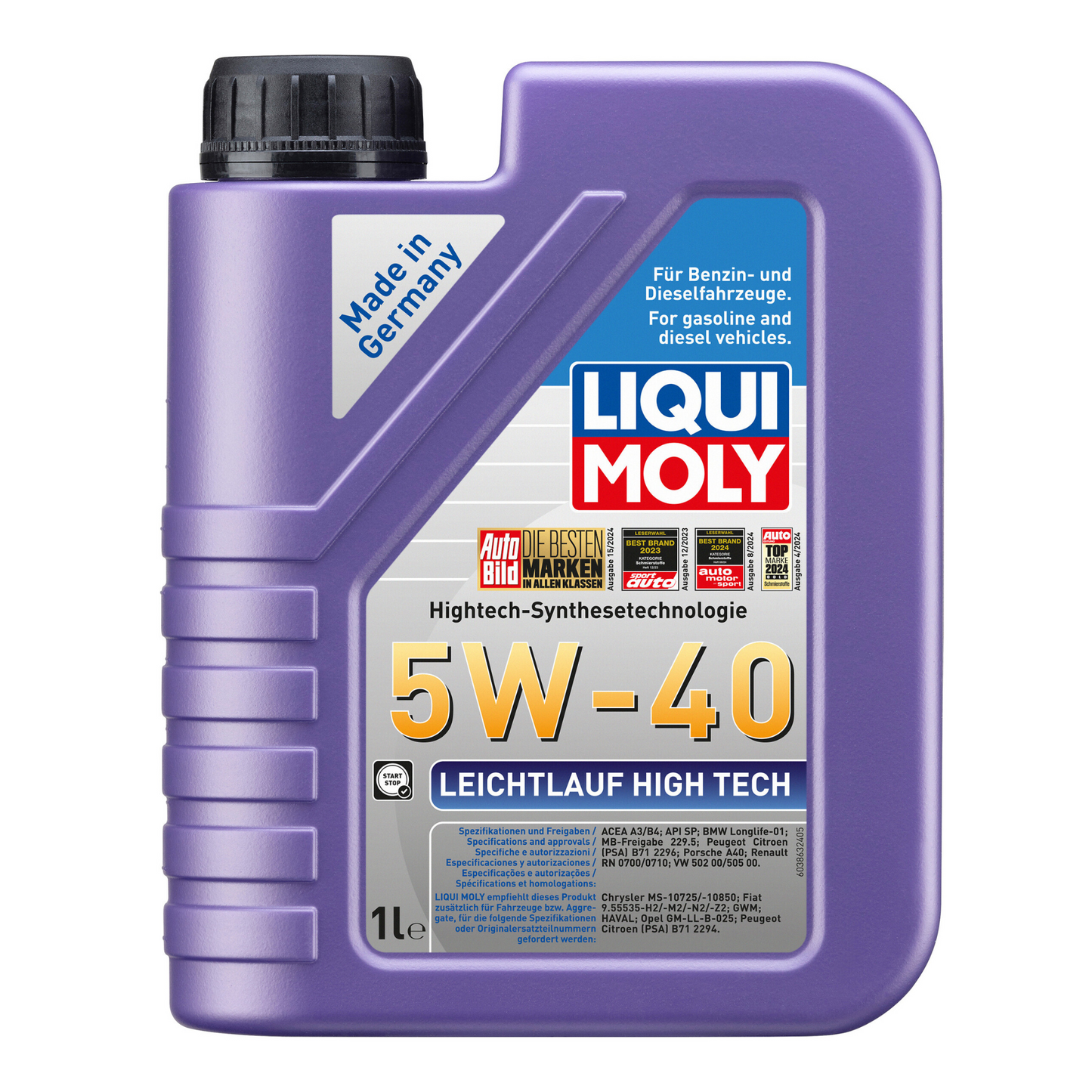 Liqui Moly 2327 Leichtlauf High Tech 5W-40 Engine Oil - 1 Litre