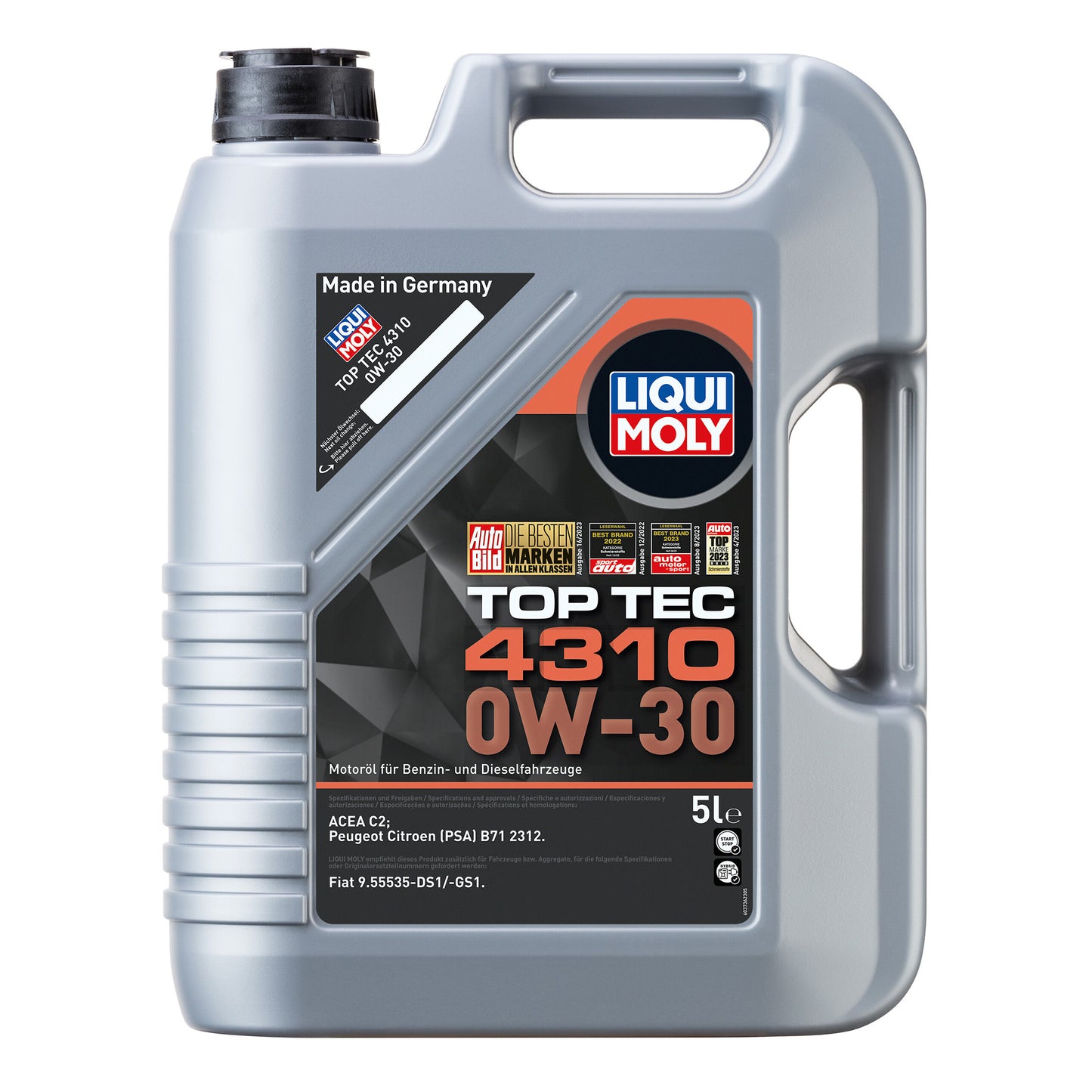 Liqui Moly 2362 Top Tec 4310 0W-30 Engine Oil All-Season ACEA C2 - 5 Litres