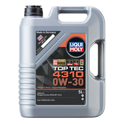 Liqui Moly 2362 Top Tec 4310 0W-30 Engine Oil All-Season ACEA C2 - 5 Litres