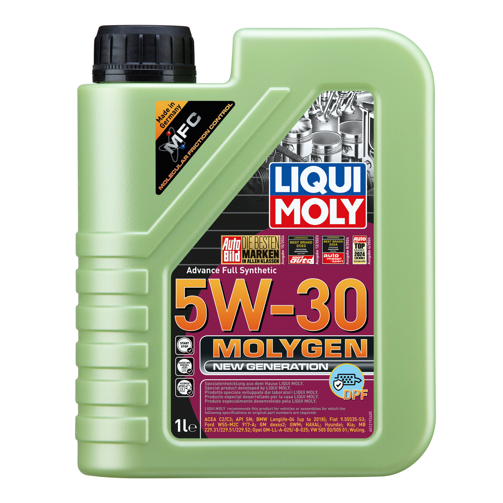 Liqui Moly 21224 Molygen New Generation 5W-30 DPF Engine Oil - 1 Litre