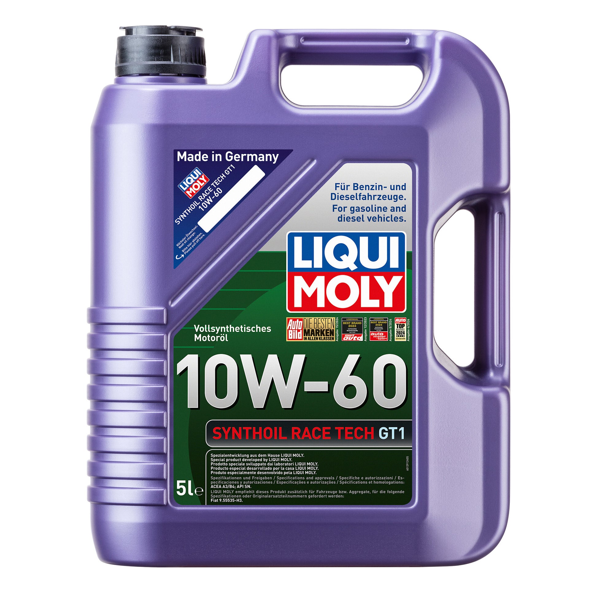 Liqui Moly 8908 Synthoil Race Tech GT1 10W-60 Engine Oil - 5 Litres