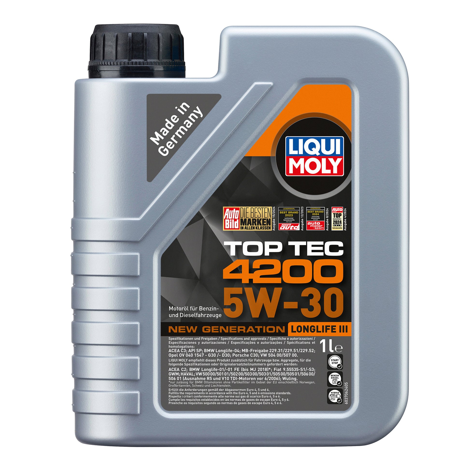 Liqui Moly 8972 Top Tec 4200 5W-30 New Generation LongLife III Engine Oil - 1 Litre