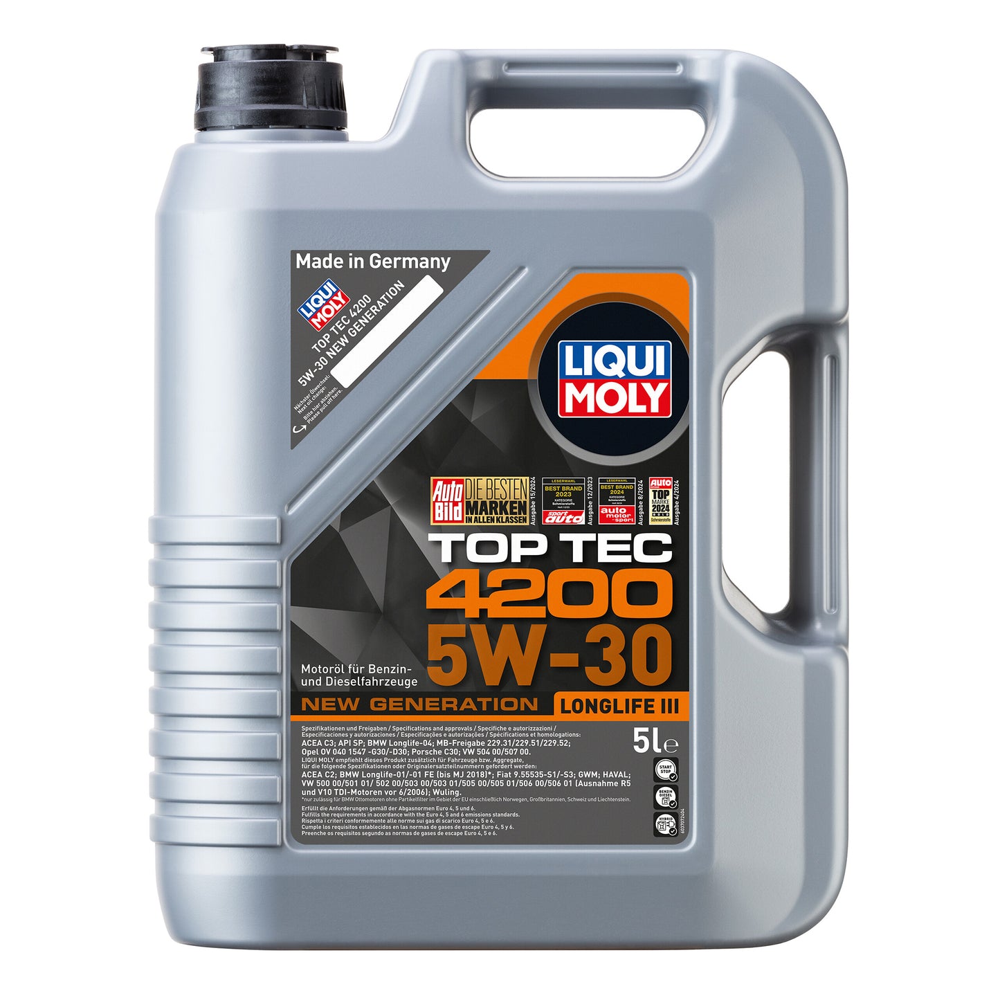 Liqui Moly 8972 Top Tec 4200 5W-30 New Gen. LongLife III Engine Oil - 5 Litres