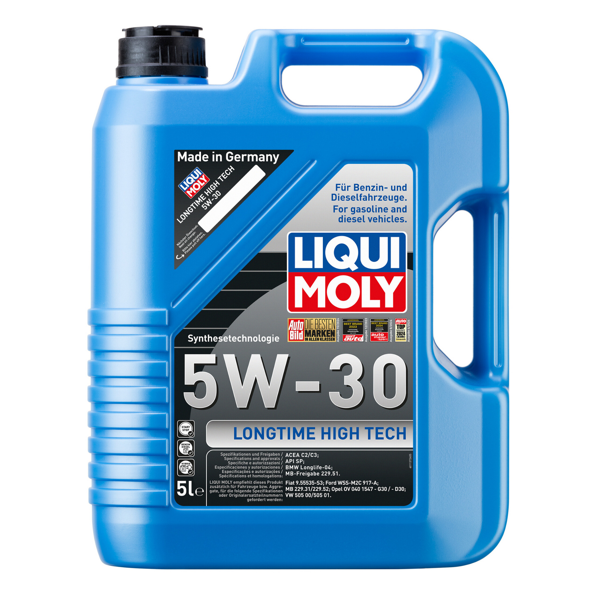 Liqui Moly 9507 5W-30 Longtime High Tech Engine Oil ACEA C2/C3 - 5 Litres