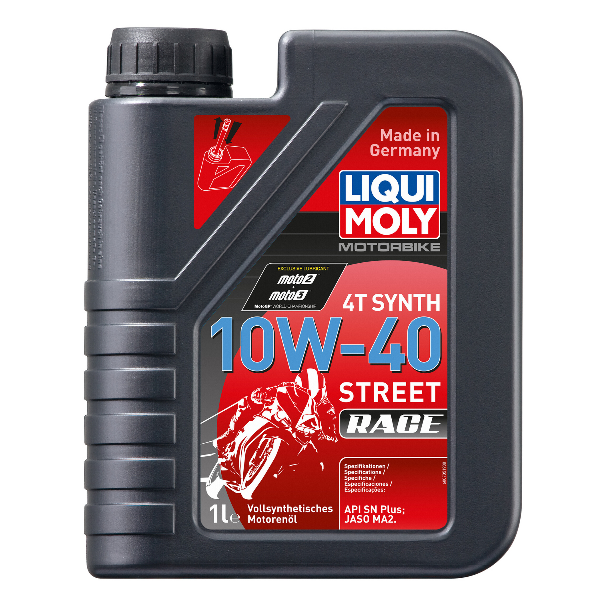 Liqui Moly 20753 Motorbike 4T Synth 10W-40 Street Race - 1 Litre