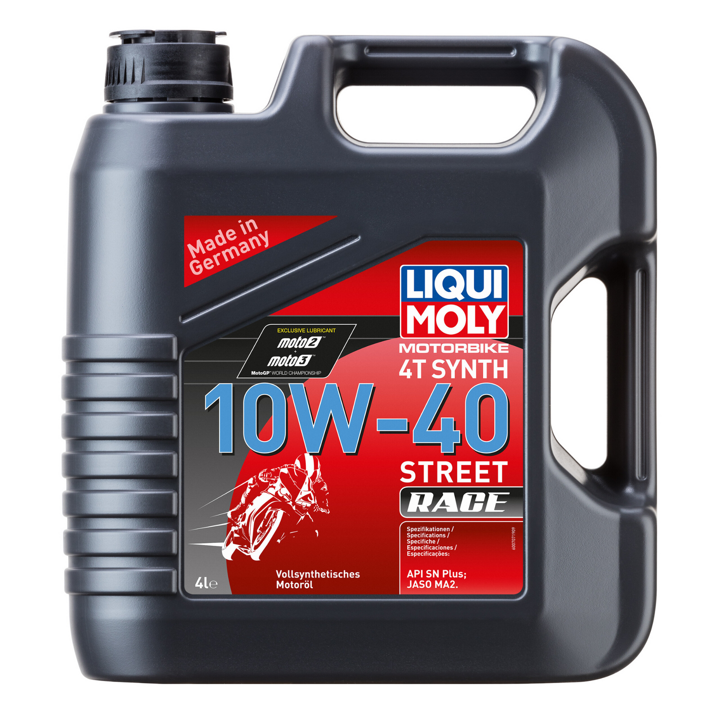 Liqui Moly 20754 Motorbike 4T Synth 10W-40 Street Race - 4 Litres