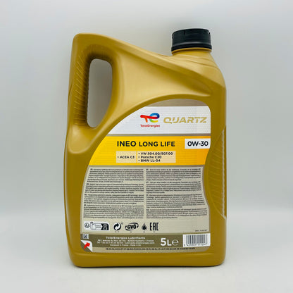5L TotalEnergies Quartz INEO Longlife 0W-30 Engine Oil - 5 Litres