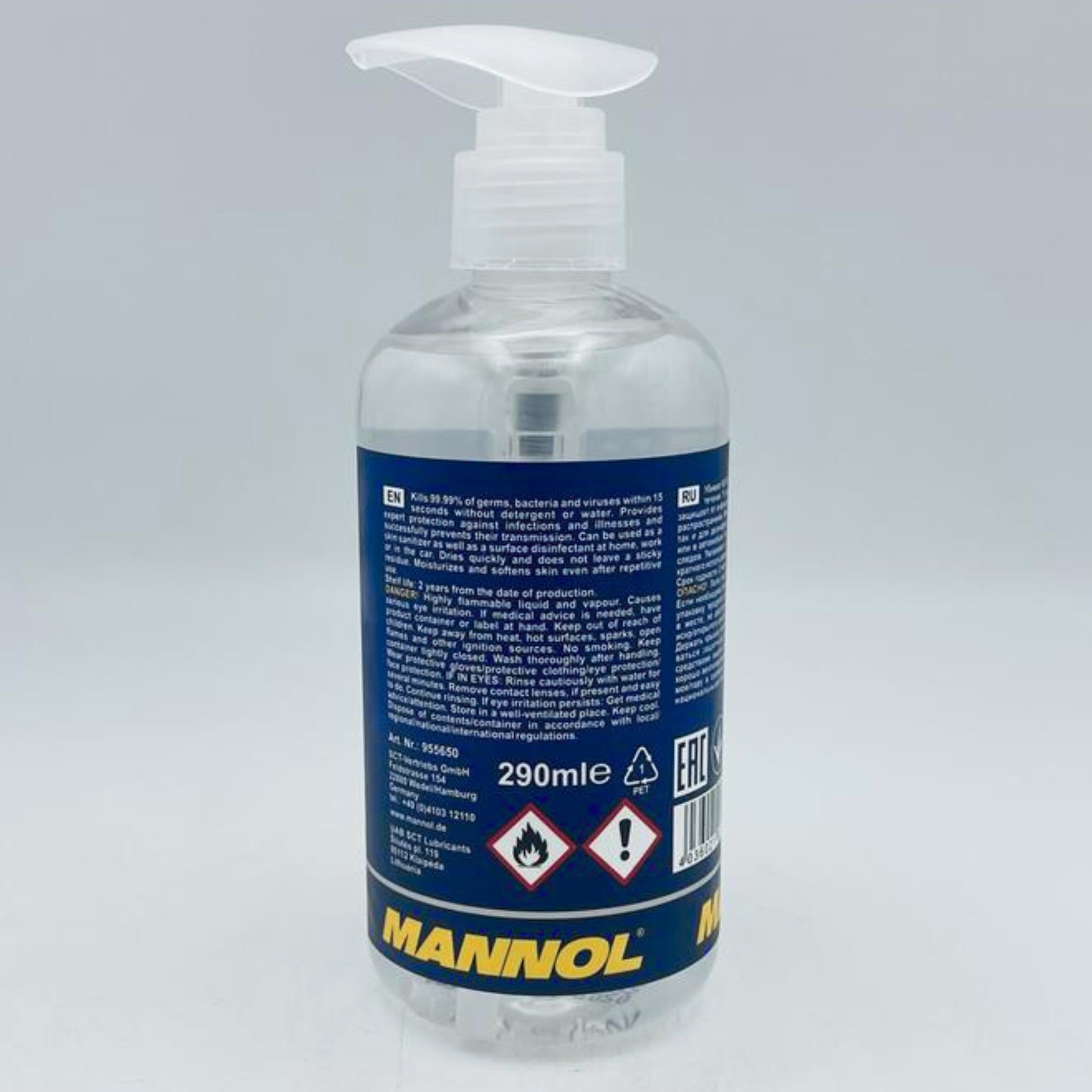 Mannol Hand Gel 9953 Back Label