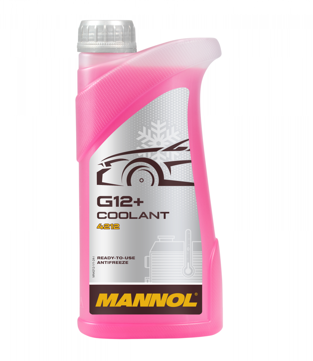 Mannol 4212 G12+ Red Antifreeze/Coolant Ready-To-Use OAT- 1 Litre