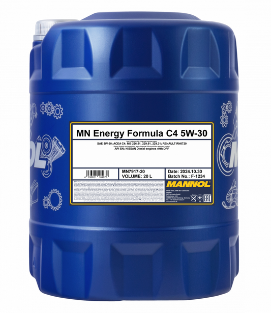 Mannol 7917 Energy Formula C4 5W-30 Engine Oil - 20 Litres