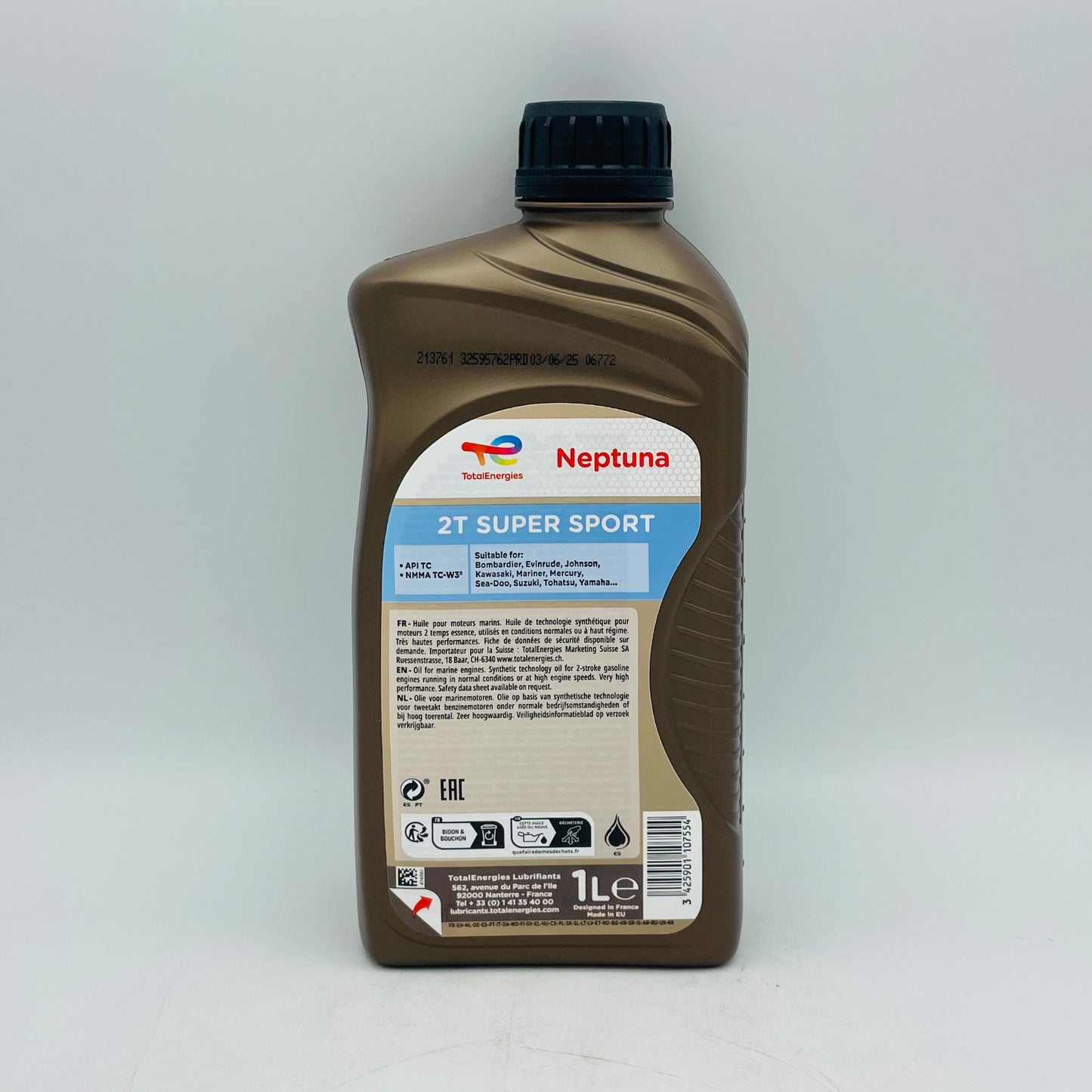 1L TotalEnergies Neptuna 2T Supersport Outboard Engine Oil - 1 Litre