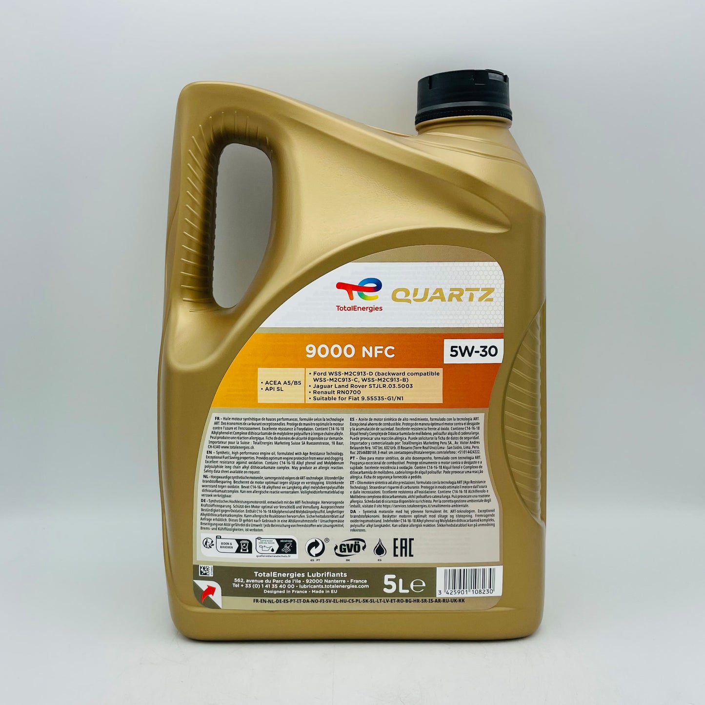 Total Quartz 9000 NFC 5W-30 Advanced Synthetic Technology Engine Oil - 5 Litres