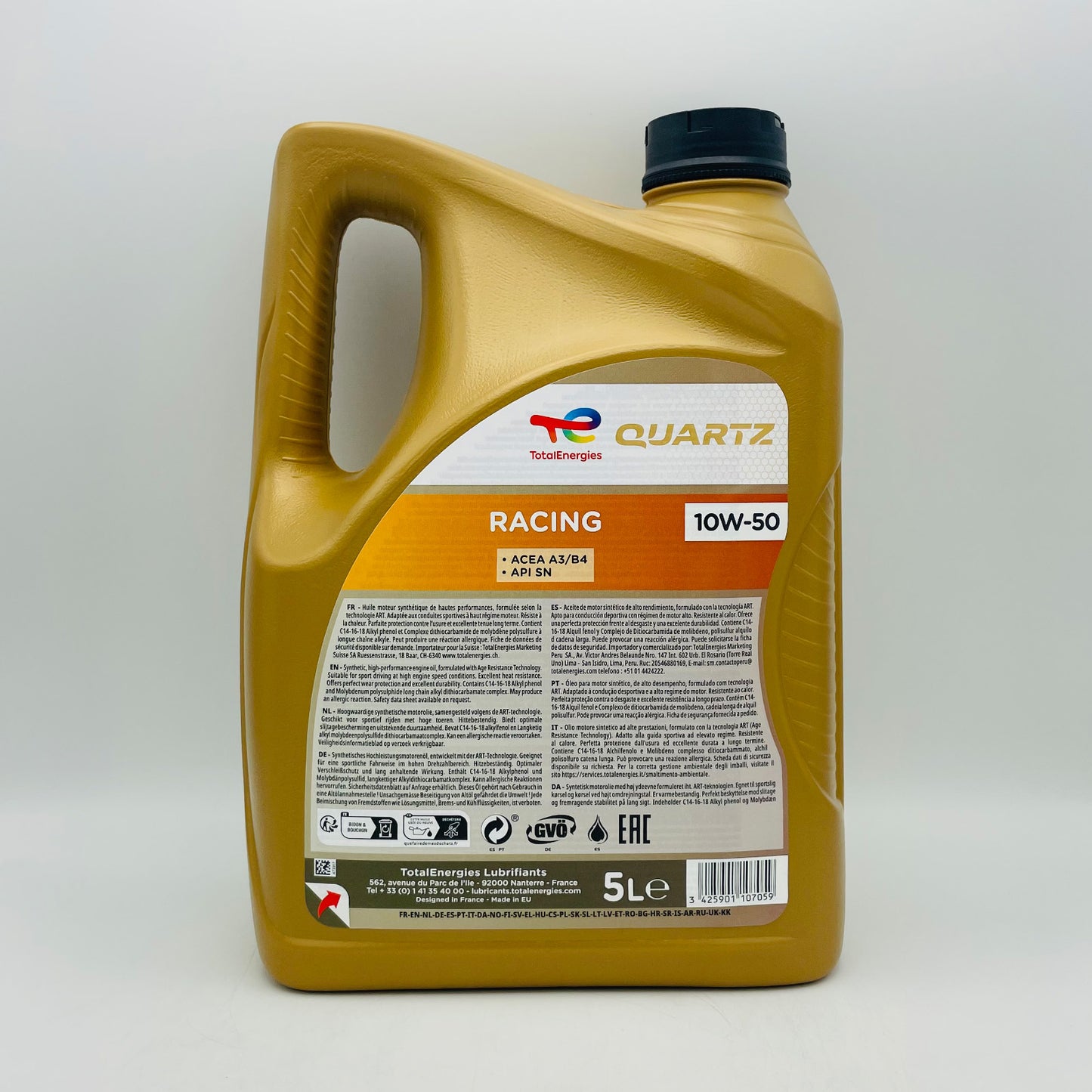 5L TotalEnergies Quartz INEO Racing 10W-50 Engine Oil - 5 Litre