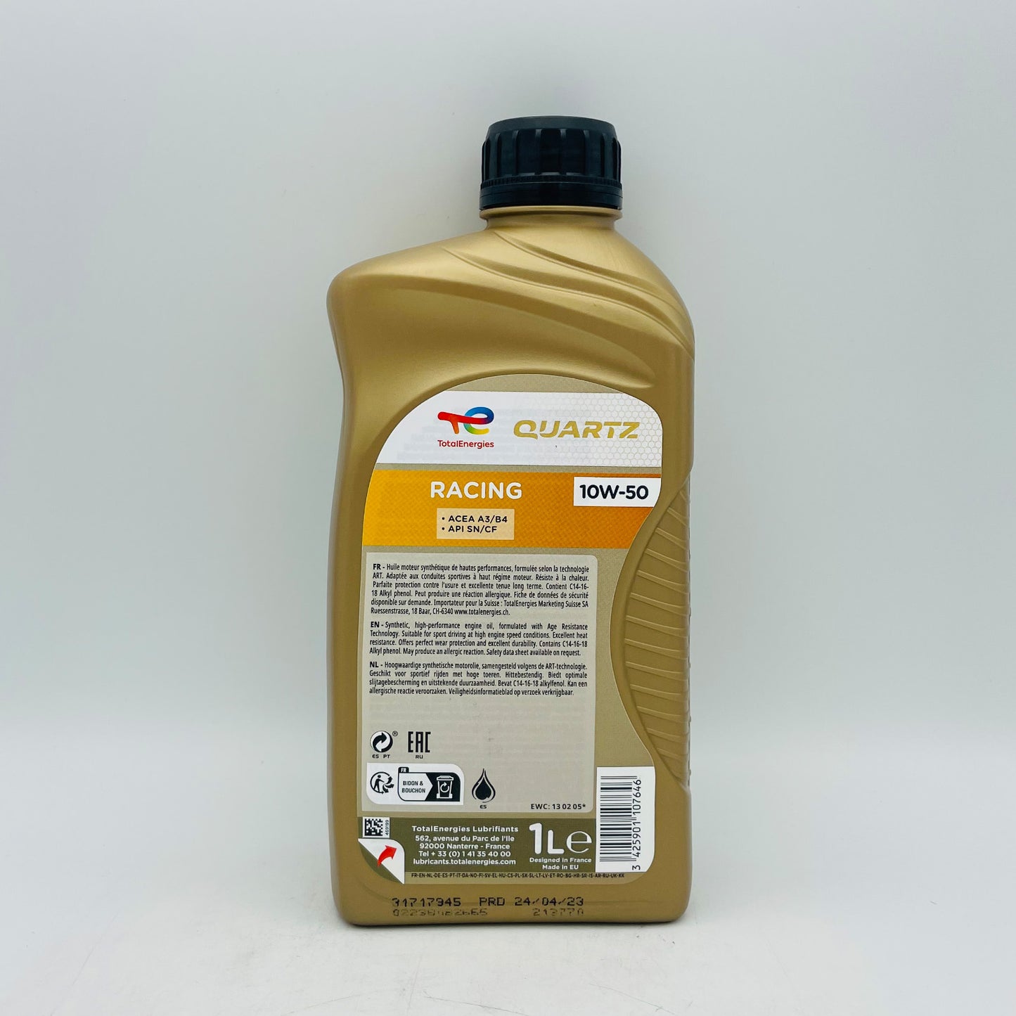 1L TotalEnergies Quartz INEO Racing 10W-50 Engine Oil - 1 Litre