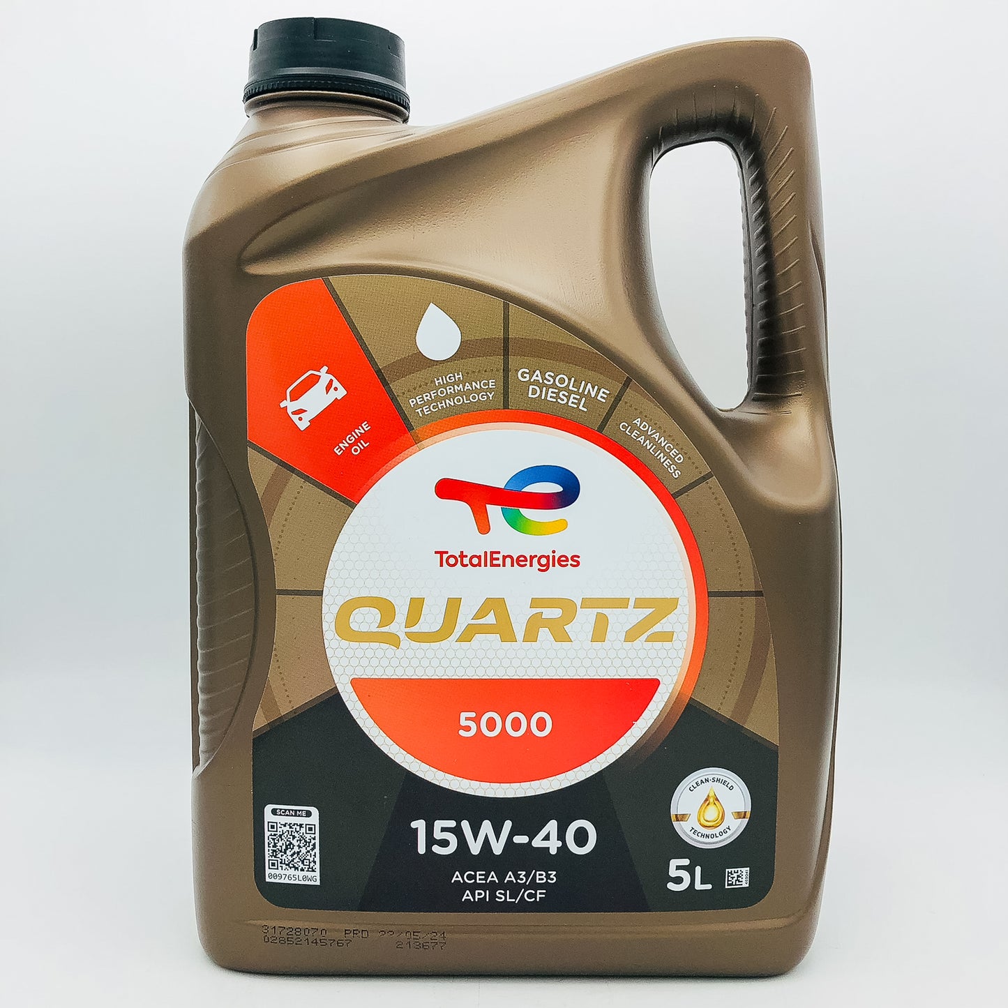 Total Quartz 5000 15W-40 High Performance Diesel Engine Oil - 5 Litres