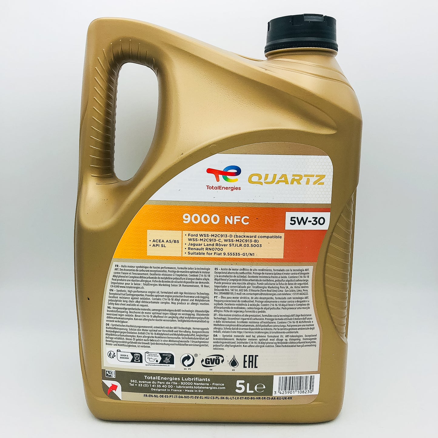 Total Quartz 9000 NFC 5W-30 Advanced Synthetic Technology Engine Oil - 5 Litres