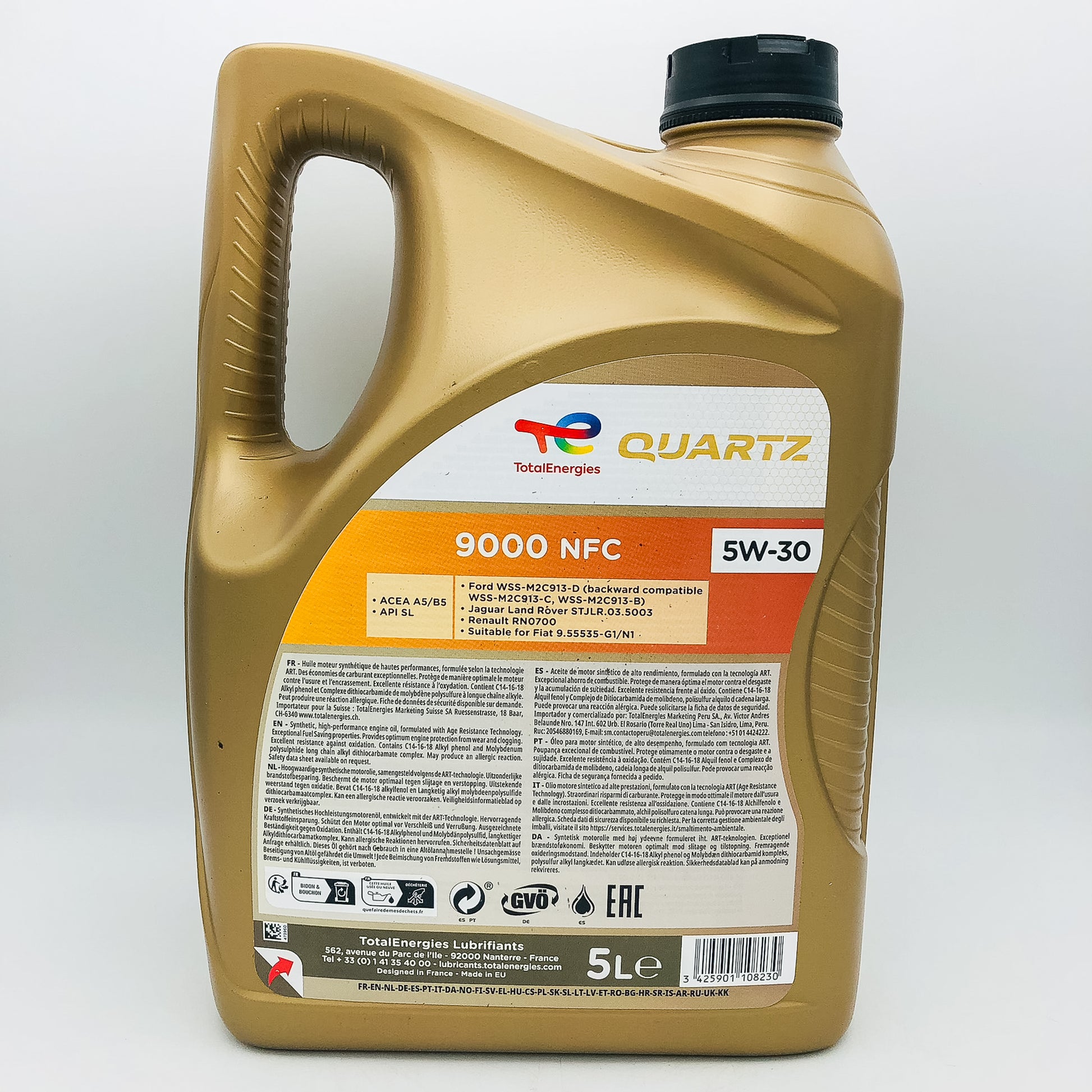 Total Quartz 9000 NFC 5W-30 Advanced Synthetic Technology Engine Oil - 5 Litres