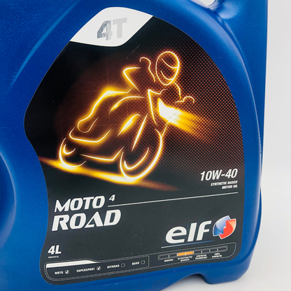 ELF Moto 4 Road 10W-40 4-Stroke Motorcycle Engine Oil - 4 Litres