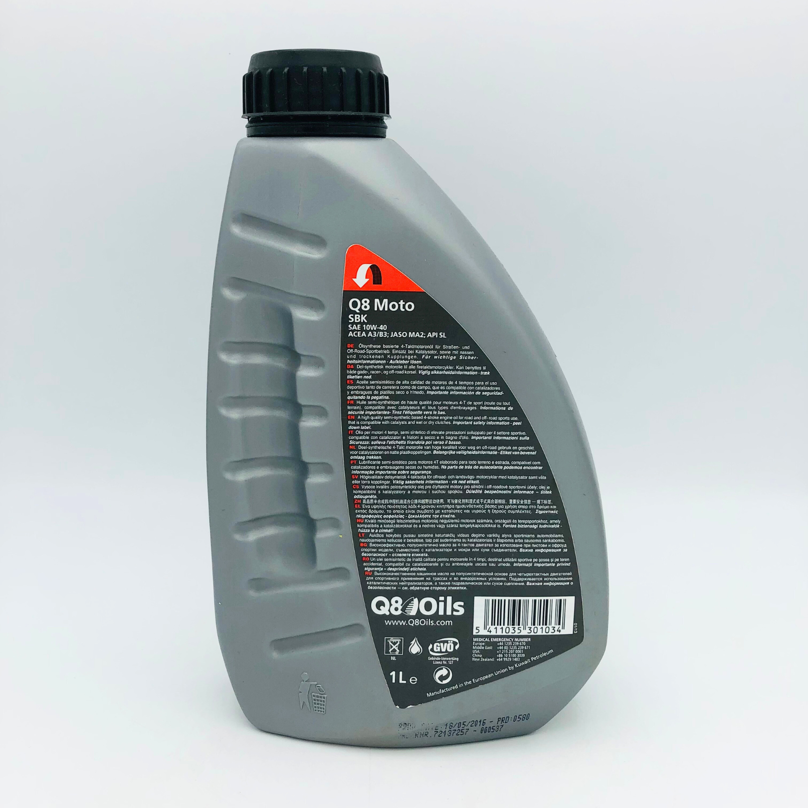 Q8 SBK 4T 10W-40 Semi Synthetic Motorcycle Engine Oil - 1 Litre