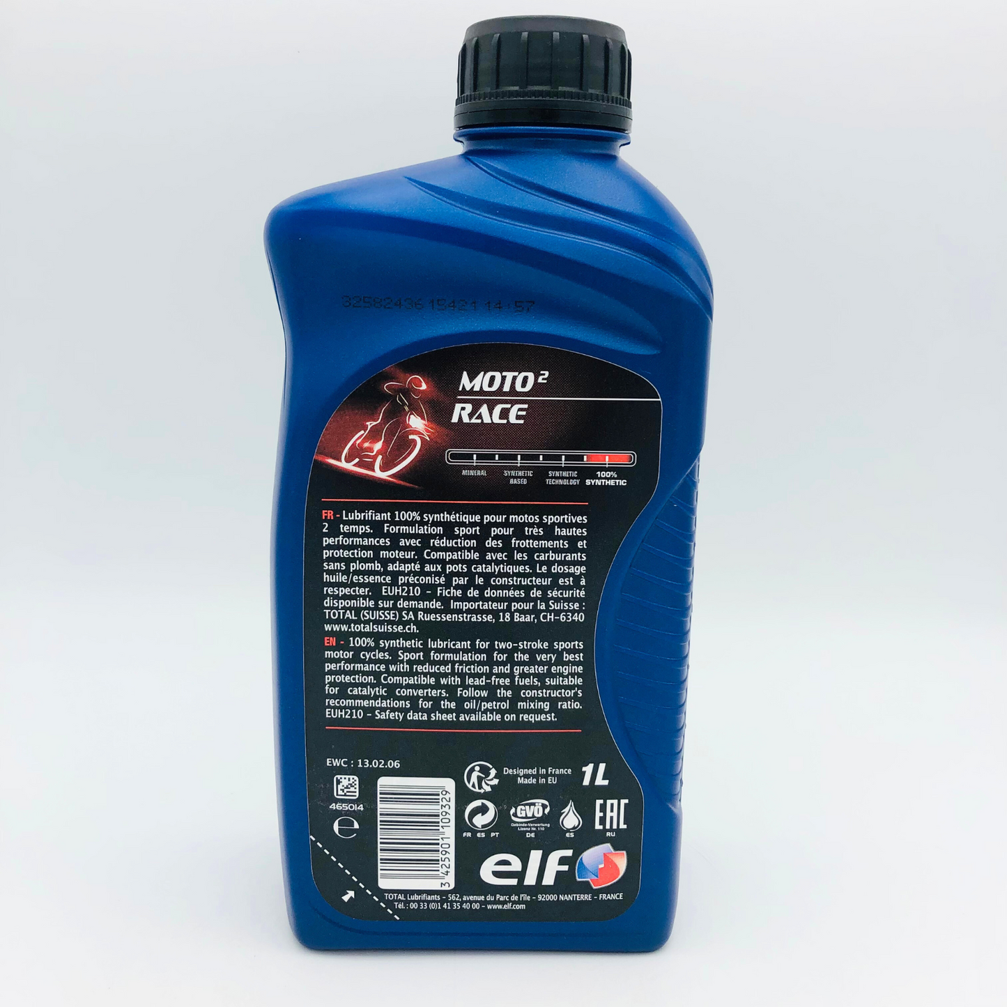 ELF Moto 2 Race Fully Synthetic 2-Stroke Engine Oil - 1 Litre