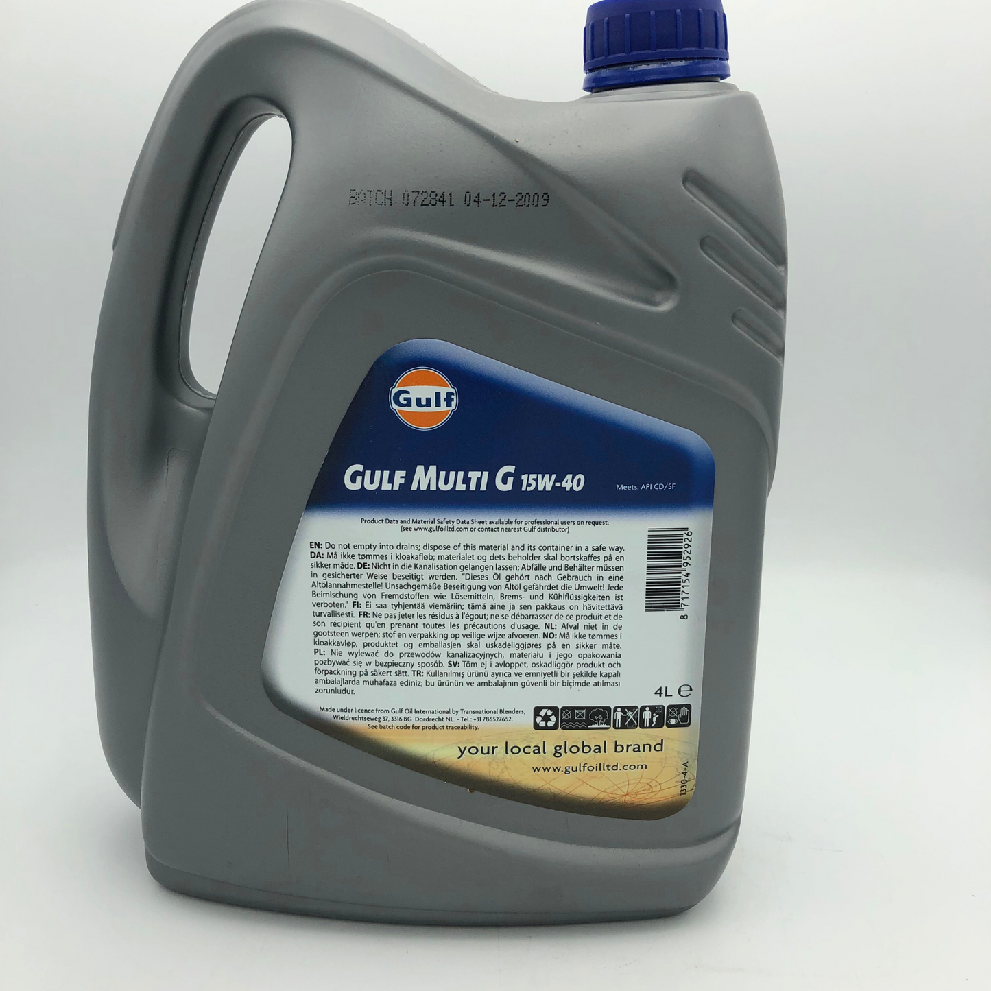 Gulf Multi G 15W-40 Multi-Grade Synthetic Engine Oil - 4 Litre