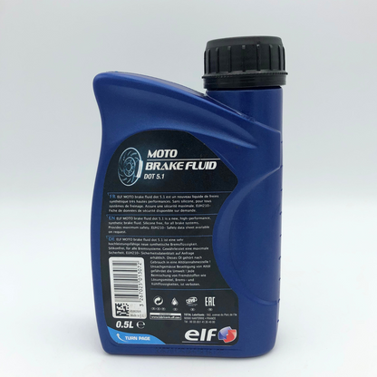 ELF MOTO Fully Synthetic Dot 5.1 Premium Brake Fluid - 500ml