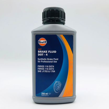 Gulf Synthetic Brake Fluid FMVSS 116 DOT 3/DOT 4 - 250ml