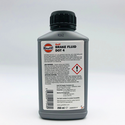 Gulf Synthetic Brake Fluid FMVSS 116 DOT 3/DOT 4 - 250ml