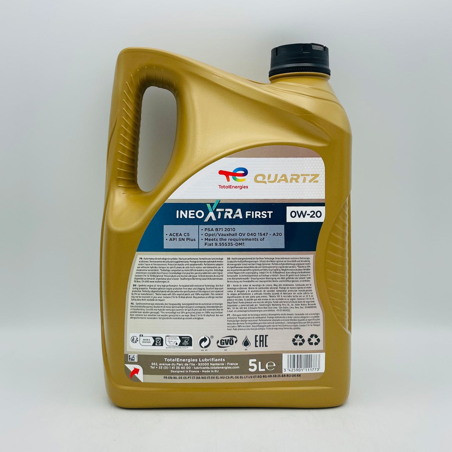 5L TotalEnergies Quartz INEO Xtra First 0W-20 Engine Oil - 5 Litres