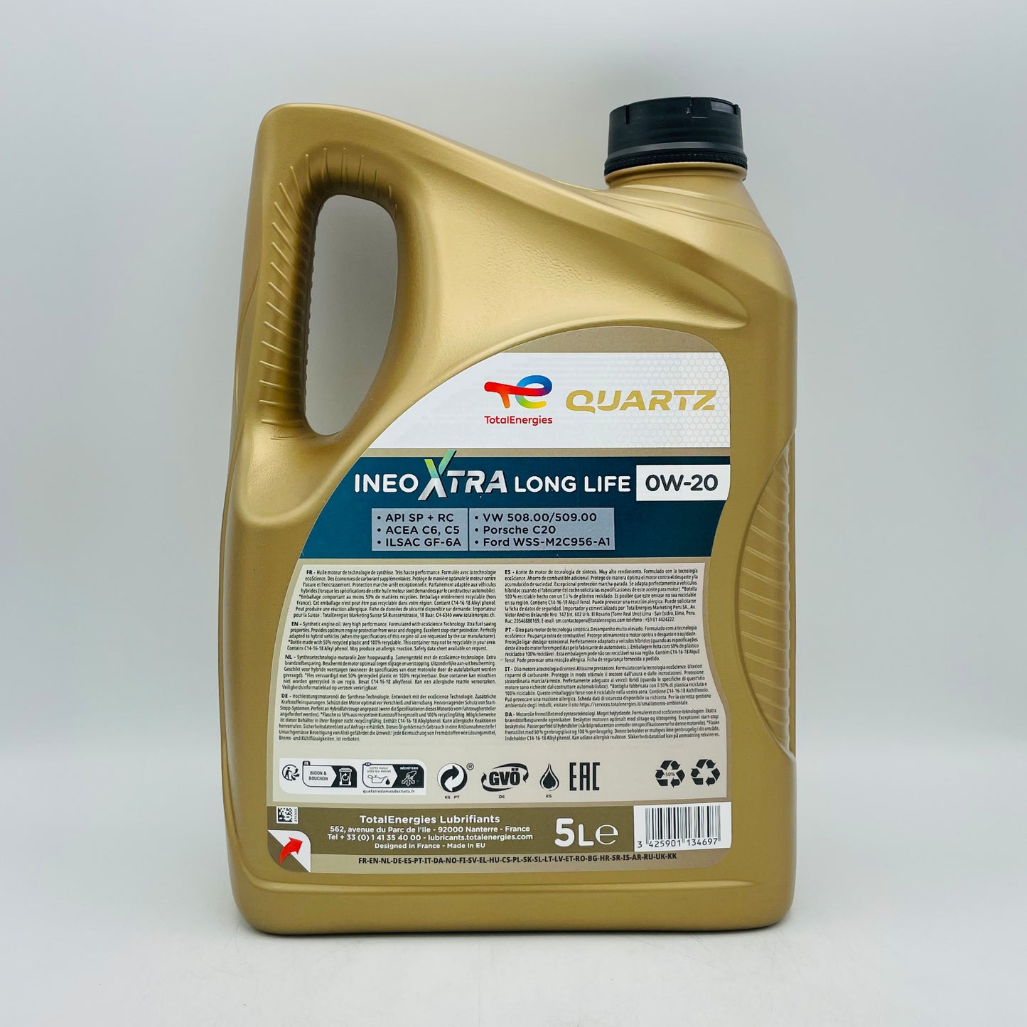 5L Total Quartz INEO Xtra Longlife 0W-20 Engine Oil - 5 Litres