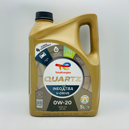 5L TotalEnergies Quartz INEO Xtra V-Drive 0W-20 Engine Oil - 5 Litres
