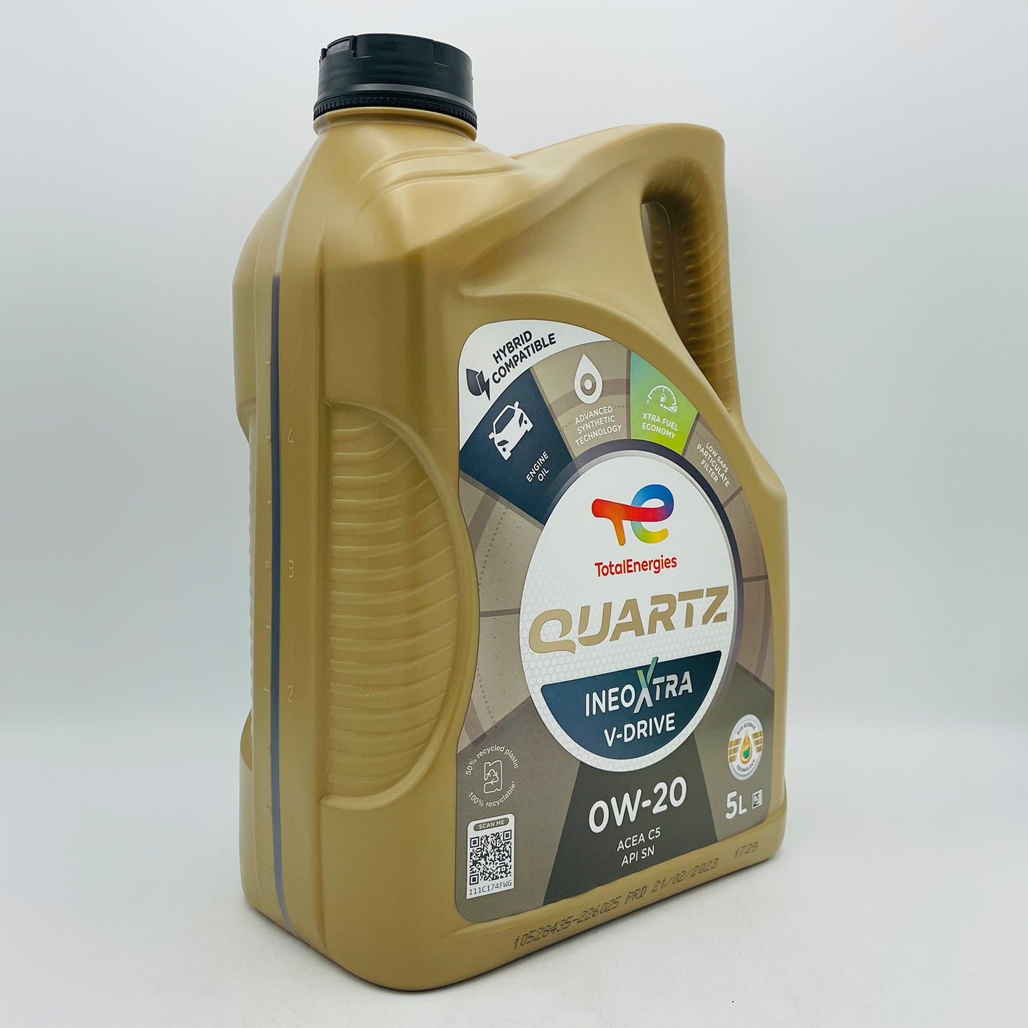 5L TotalEnergies Quartz INEO Xtra V-Drive 0W-20 Engine Oil - 5 Litres